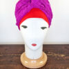 Cappellino in cotone rosso per protezione cute per perdita capelli, Mimi Condal