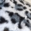 Cappello a secchiello in pelliccia sintetica leopardata grigia con fodera interna trapuntata, Mimi Condal.