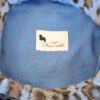 Cappello basco dal diametro ampio in pelliccia sintetica leopardata nei toni del blu e grigio, Mimi Condal